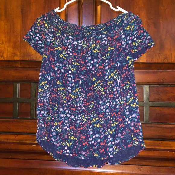 Old navy off the shoulder floral top - Picture 1 of 4